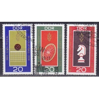 ГДР, 1969, Чемпионаты мира. 3 марки. № 1491-1493
