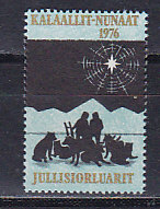 Гренландия, 1976, Собаки. Звезды. Непочтовая марка