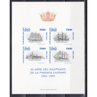 Чили, 1975, 30 лет кораблекрушения фрегата Лаутаро. Памятный блок
