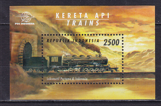 Индонезия, 1998, Железная дорога. Блок. № 133
