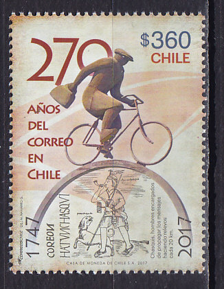 Чили, 2017, 270-лет почтовой связи в Чили. Марка