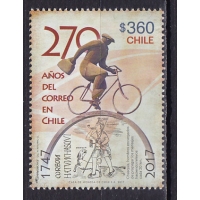 Чили, 2017, 270-лет почтовой связи в Чили. Марка