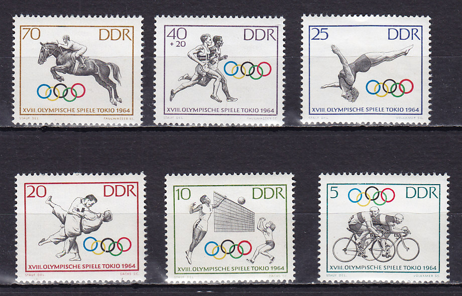 Gdr 1964 Olimpijskie Igry V Tokio 6 Marok 1033 1038