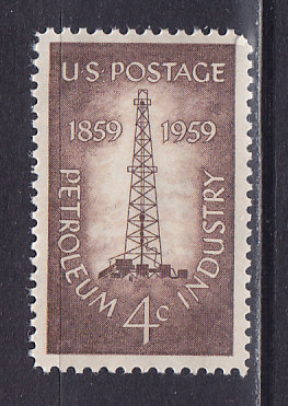 США, 1959, 100 лет нефтедобыче. Марка. № 760