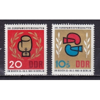 ГДР, 1965, Чемпионат Европы по боксу. 2 марки. № 1100-1101