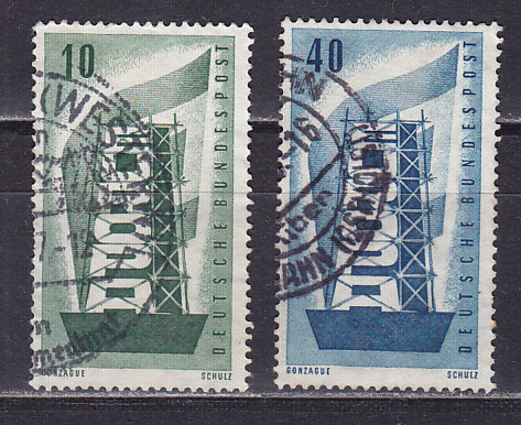 ФРГ, 1956, Европа. 2 марки. № 241-242