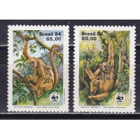 Бразилия, 1984, WWF. Обезьяны. 2 марки. № 2052-2053