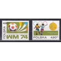 Польша, 1974, ЧМ в Германии. 2 марки. № 2315-2316