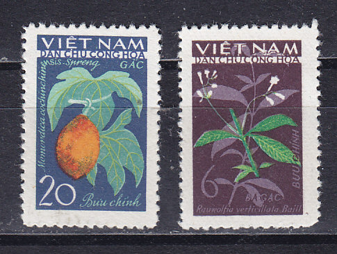 Вьетнам, 1963, Флора. 2 марки из серии. № 287, 291