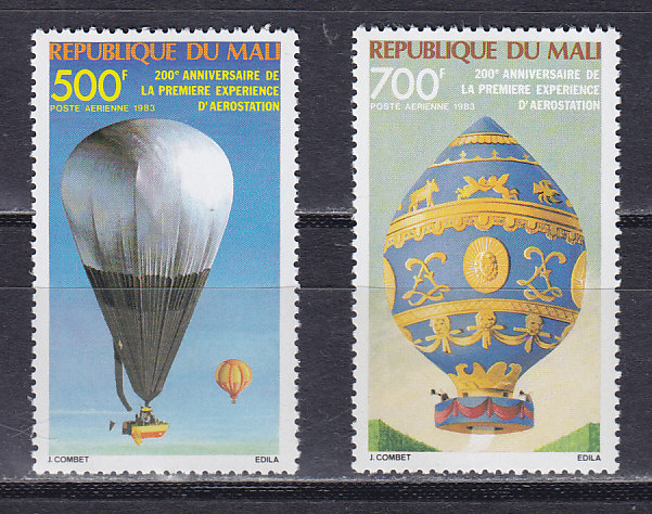 Мали, 1983, 200 лет авиации. 2 марки. № 947-948