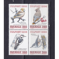 Швеция, 1984, Птицы. Рождество. 4 марки. № 1307-1310