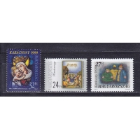 Венгрия, 1999, Рождество. 3 марки. № 4566-4568