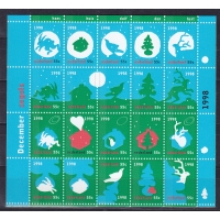 Нидерланды, 1998, Новогодние марки. Лист самоклеек