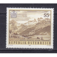 Австрия, 1987, Природный парк. Долина в Монтафоне (VI). Марка. № 1896