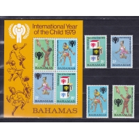 Багамы, 1979, Международный год ребенка. 4 марки и блок. № 436 А- 439 А , № 26