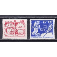 ГДР, 1965, Полет Восход 2. 2 марки. № 1098-1099
