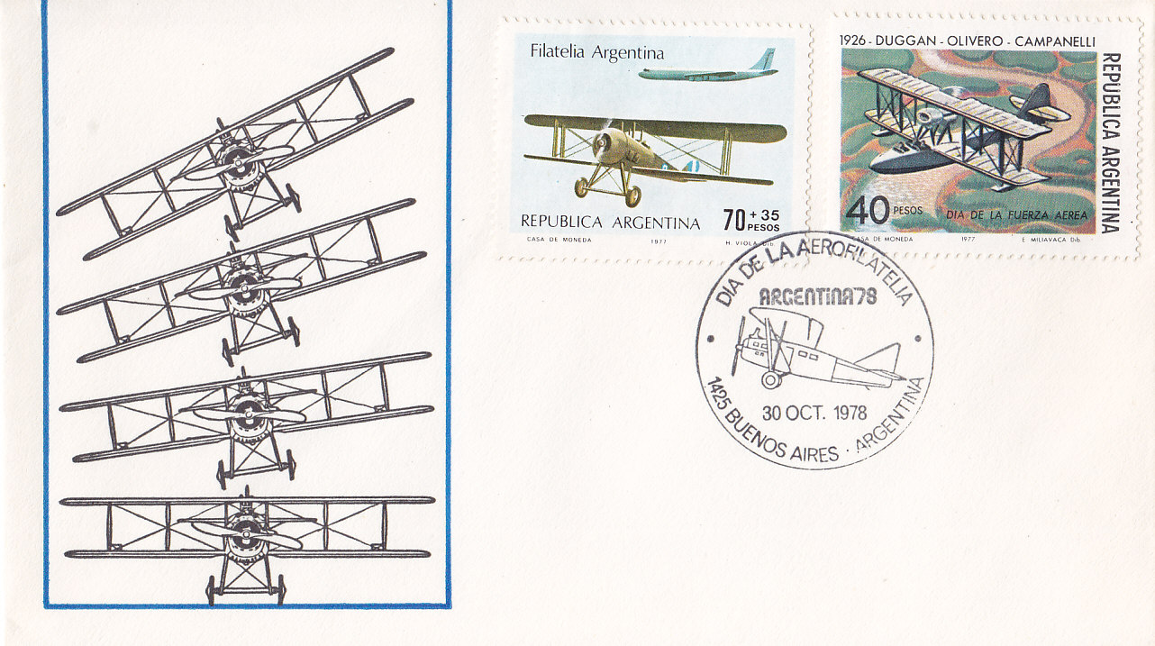 Аргентина, 1978, Самолеты. Филвыставка. Конверт с гашением