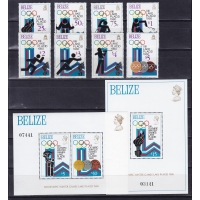 Белиз, 1979, Зимняя Олимпиада. 8 марок и 2 блока. № 443-450, № 12, 13