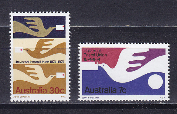 Австралия, 1974, 100 лет ВПС. 2 марки. №557-558