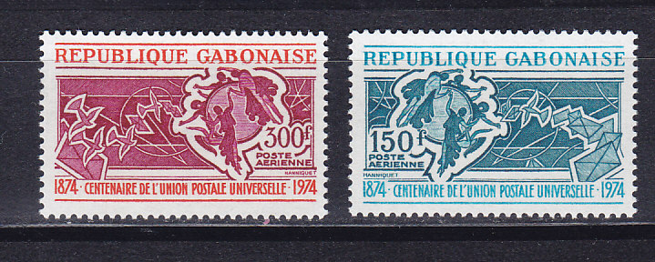 Габон, 1974, 100 лет ВПС. 2 марки. № 537-538