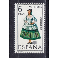 Испания, 1967, Национальный костюм (XIX). Лас-Пальмас. Марка. № 1764
