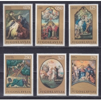 Югославия, 1970, Религиозная живопись. 6 марок. № 1400-1405