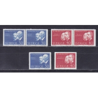 Швеция, 1965, Лауреаты Нобелевской премии 1905 года. 6 марок. № 542-543