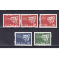 Швеция, 1961, Лауреаты Нобелевской премии 1901 года. 5 марок. № 482-484