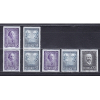 Швеция, 1970, Лауреаты Нобелевской премии 1910 года. 7 марок. № 697-699