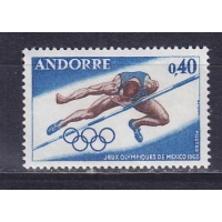 Андорра (Фр.), 1968, Олимпиада в Мехико. Марка. № 210