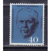 ФРГ, 1960, Джордж Маршалл-генерал. Нобелевский лауреат. Марка. № 344