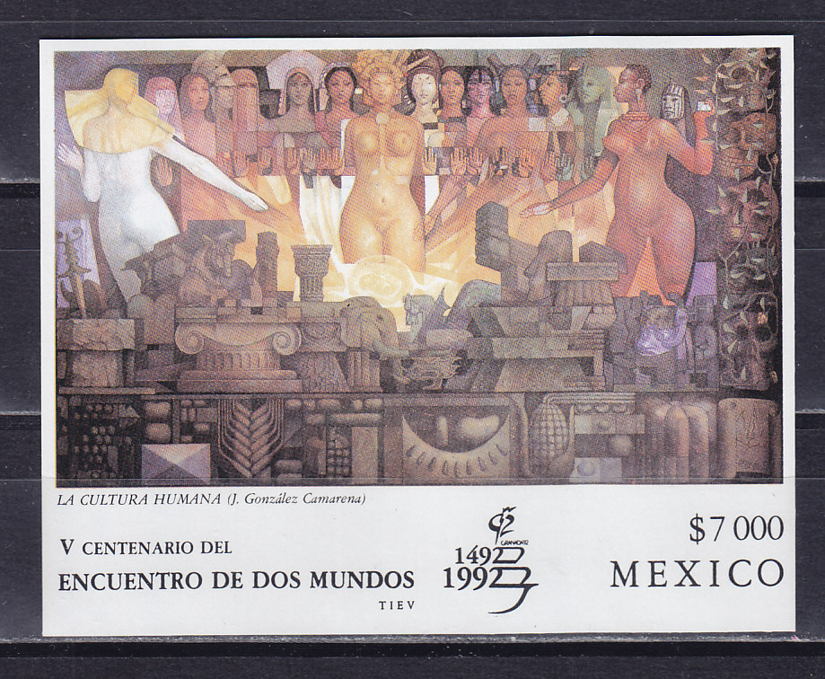Мексика, 1992, Живопись. Хорхе Гонсалес Камарена. Блок. № 37