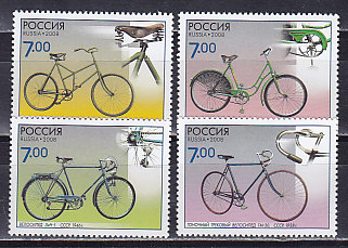 Россия, 2008, Велосипеды. 4 марки. № 1286-1289