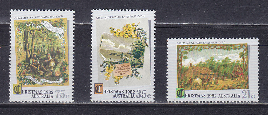 Австралия, 1982, Рождество. 3 марки. № 802-804