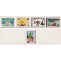 Фиджи, 1984, Рождество. Детские рисунки. 5 марок. № 512-516