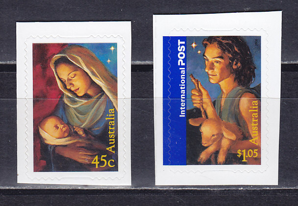 Австралия, 2006, Рождество. Живопись. 2 марки самоклейки. № 2749-2750