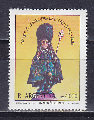 Аргентина, 1991, 400 лет городу Ла-Риоха. Марка. № 2093