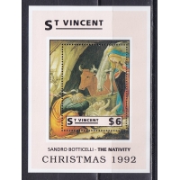Сент-Винсент, 1992, С.Боттичелли. Рождество. Блок. № 230