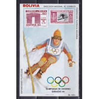 Боливия, 1984. Олимпиада в Сараево. Блок. № 136