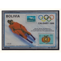 Боливия, 1986, Олимпиада в Калгари. Блок на фольге. № 156
