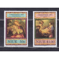 Ниуэ, 1991, Живопись. Рождество. 2 марки. № 778-779