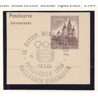 Австрия, 1964, Вырезка из почтовой карточки. Гашение в день открытия-главный стадион