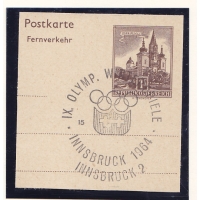 Австрия, 1964, Вырезка из почтовой карточки. Гашение Инсбрук