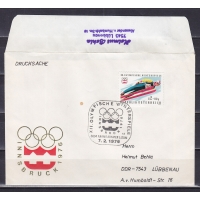 Австрия, 1976, Олимпиада в Инсбруке. Конверт прошедший почту (II)