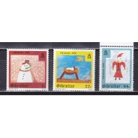 Гибралтар, 1988, Рождество. 3 марки. № 560-562