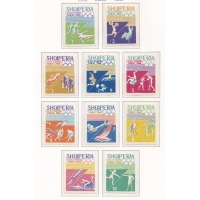 Албания, 1964, Олимпиада в Токио (VI). 10 марок без зубцов. № 870-879