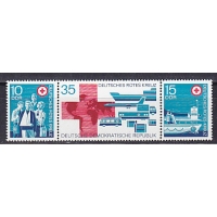 ГДР, 1972, Красный крест. 3 марки (сцепка). № 1789-1791