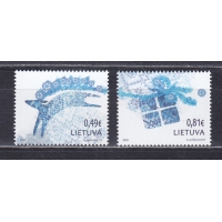 Литва, 2021, Рождество. 2 марки. № 1358-1359