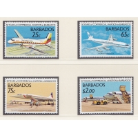 Барбадос, 1989, 50 лет коммерческой авиации. 4 марки. № 713-716