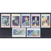 Лаос, 1986, 25 лет космической эре. 7 марок. № 904-910